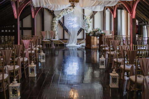 Tudor Barn Ceremony - Emily Jonny (Nick Davies Photography) (002) exclusive wedding venues South of London